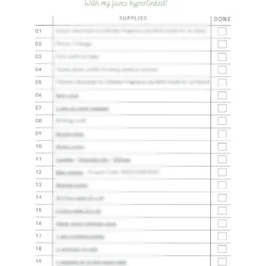 Home Birth Checklist